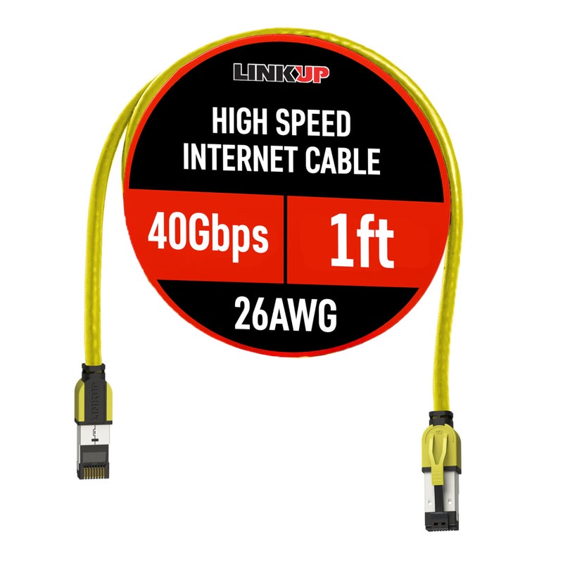 LINKUP Cat 8 Ethernet Cable | Long Internet Cord | High Speed LAN Connection | RJ45 connectors | Use with Cat 5/ Cat 6/ Cat 7 | Optimal for Gaming - Image 1